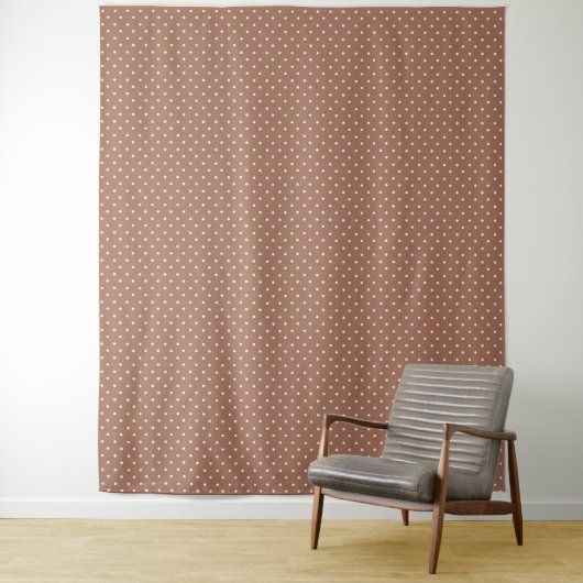 Seamless medium brown polka dot  pattern タペストリー (インサイチュ)