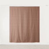 Seamless medium brown polka dot  pattern タペストリー (正面)