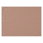 Seamless medium brown polka dot  pattern テーブルクロス (正面(横))