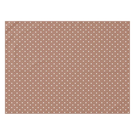 Seamless medium brown polka dot  pattern テーブルクロス (正面(横))