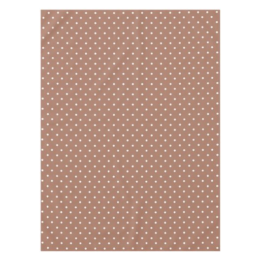 Seamless medium brown polka dot  pattern テーブルクロス (正面)