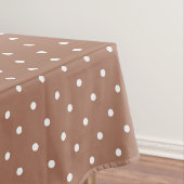 Seamless medium brown polka dot  pattern テーブルクロス (インサイチュ)