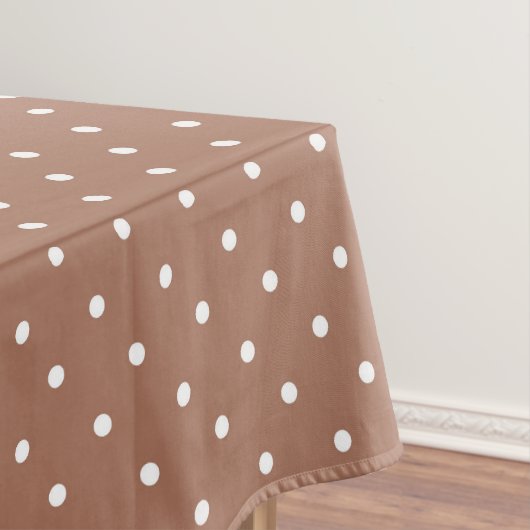 Seamless medium brown polka dot  pattern テーブルクロス (インサイチュ)