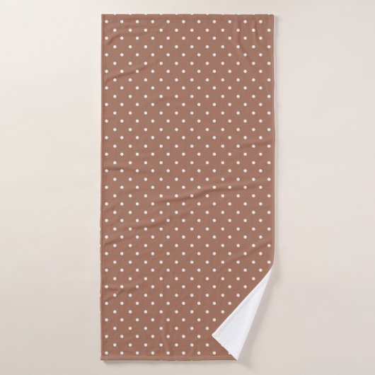 Seamless medium brown polka dot  pattern バスタオルセット (バスタオル)