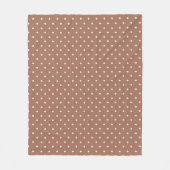 Seamless medium brown polka dot  pattern フリースブランケット (正面)