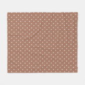Seamless medium brown polka dot  pattern フリースブランケット (正面(横))