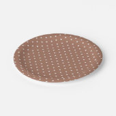 Seamless medium brown polka dot  pattern ペーパープレート (アングル)
