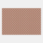 Seamless medium brown polka dot  pattern ラッピングペーパーシート (正面3)