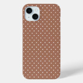 Seamless medium brown polka dot  pattern Case-Mate iPhoneケース (裏面)