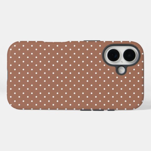 Seamless medium brown polka dot  pattern Case-Mate iPhoneケース (裏面 (横))