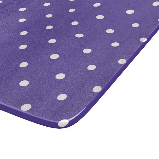 Seamless  medium purple polka dot pattern カッティングボード (角)