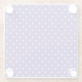 Seamless  medium purple polka dot pattern ガラスコースター (裏面)