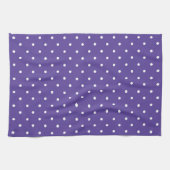 Seamless  medium purple polka dot pattern キッチンタオル (横)