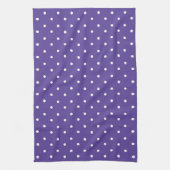 Seamless  medium purple polka dot pattern キッチンタオル (縦)