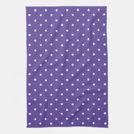 Seamless  medium purple polka dot pattern キッチンタオル