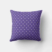 Seamless  medium purple polka dot pattern クッション (裏面)
