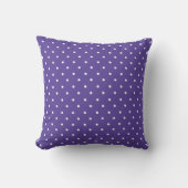 Seamless  medium purple polka dot pattern クッション (正面)