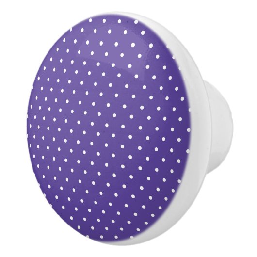 Seamless  medium purple polka dot pattern セラミックノブ (右)