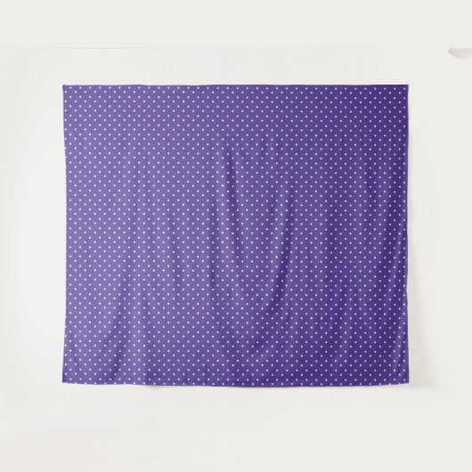 Seamless  medium purple polka dot pattern タペストリー (正面(横))