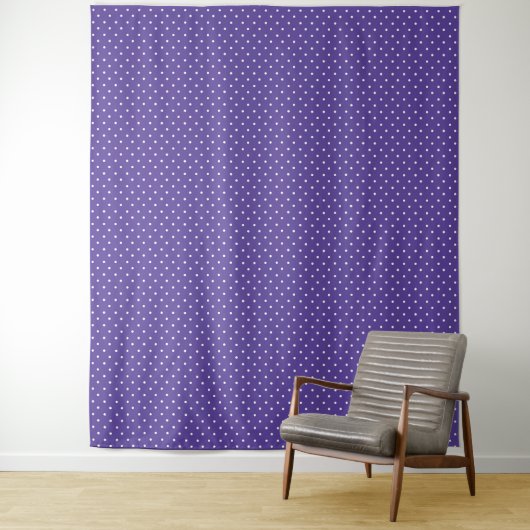 Seamless  medium purple polka dot pattern タペストリー (インサイチュ)