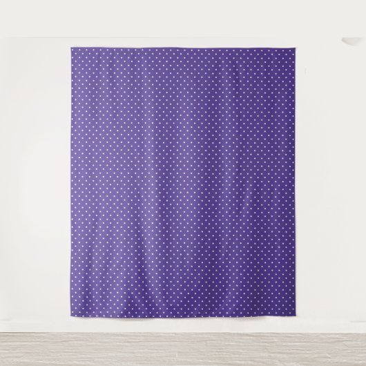 Seamless  medium purple polka dot pattern タペストリー (正面)