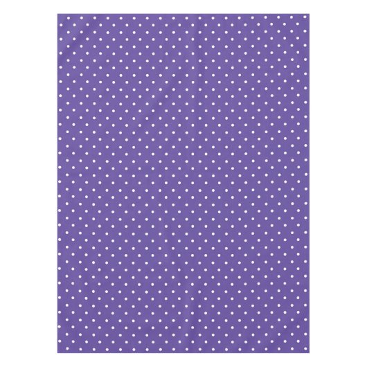 Seamless  medium purple polka dot pattern テーブルクロス (正面)