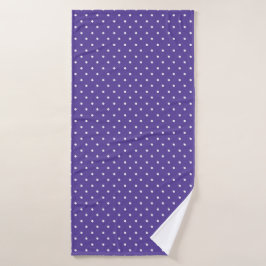 Seamless  medium purple polka dot pattern バスタオルセット