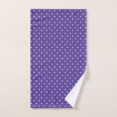Seamless  medium purple polka dot pattern バスタオルセット (ハンドタオル)