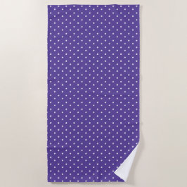 Seamless  medium purple polka dot pattern ビーチタオル
