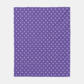 Seamless  medium purple polka dot pattern フリースブランケット (正面)