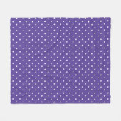 Seamless  medium purple polka dot pattern フリースブランケット (正面(横))