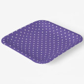 Seamless  medium purple polka dot pattern ペーパープレート (傾斜あり)