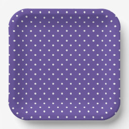Seamless  medium purple polka dot pattern ペーパープレート