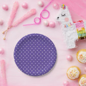Seamless  medium purple polka dot pattern ペーパープレート (パーティー)