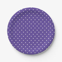 Seamless  medium purple polka dot pattern ペーパープレート