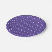 Seamless  medium purple polka dot pattern ペーパープレート (アングル)