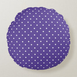 Seamless  medium purple polka dot pattern ラウンドクッション