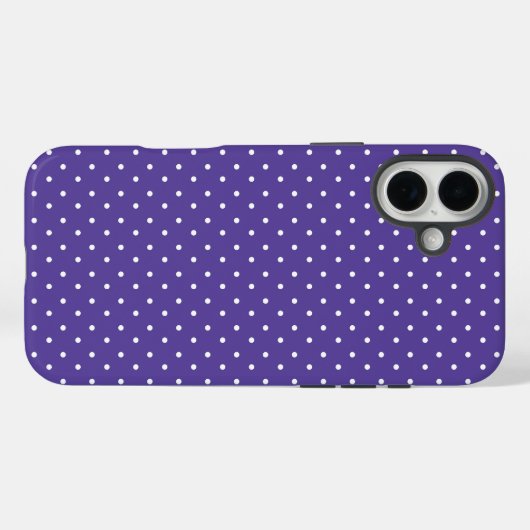 Seamless  medium purple polka dot pattern Case-Mate iPhoneケース (裏面 (横))