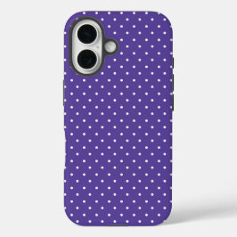 Seamless  medium purple polka dot pattern iPhone 16ケース