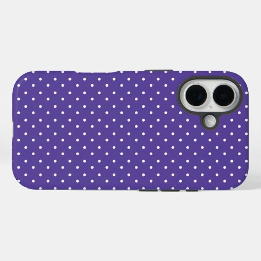Seamless  medium purple polka dot pattern Case-Mate iPhoneケース (裏面 (横))