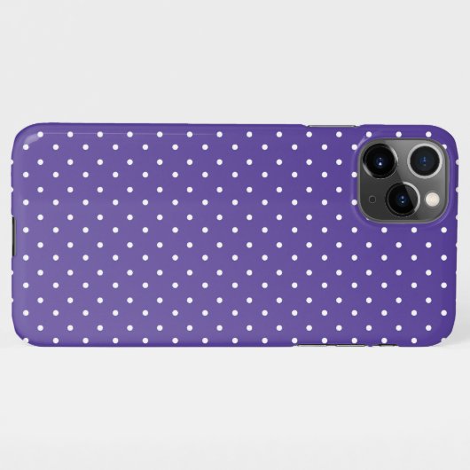 Seamless  medium purple polka dot pattern iPhoneケース (裏面横)