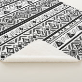 Seamless monochrome folk ethno pattern background シェルパブランケット (3/4)