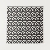 Seamless monochrome geometric pattern. Abstract st タペストリー (正面(横))
