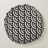 Seamless monochrome geometric pattern. Abstract st ラウンドクッション (裏面)