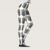 Seamless Nautical Pattern with Anchor, Compass, Wa レギンス (右)