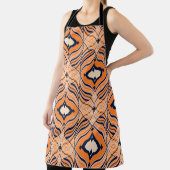 Seamless Oriental pattern, black, orange ornament. エプロン (インサイチュ)