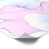 Seamless Pastel Lace Layering Fabric and Paper ポスター (角)