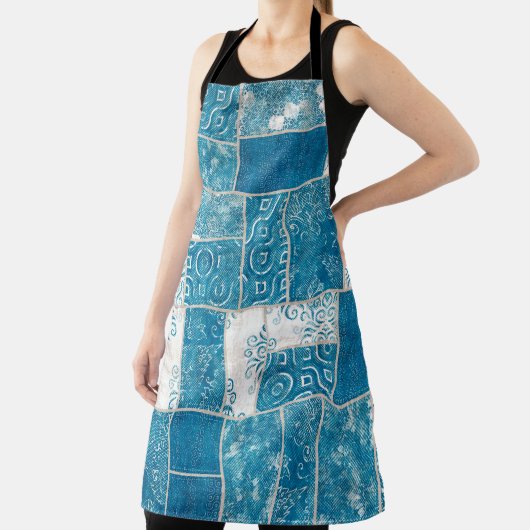Seamless patchwork collage mix quilt pattern print エプロン (インサイチュ)