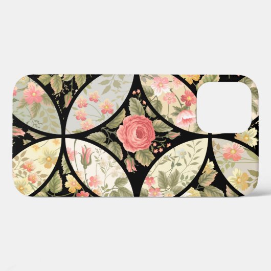 seamless patchwork floral pattern Case-Mate iPhoneケース (裏面 (横))