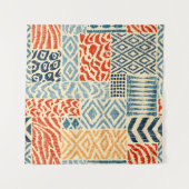 Seamless patchwork pattern. A collection of hand-d タペストリー (正面(横))